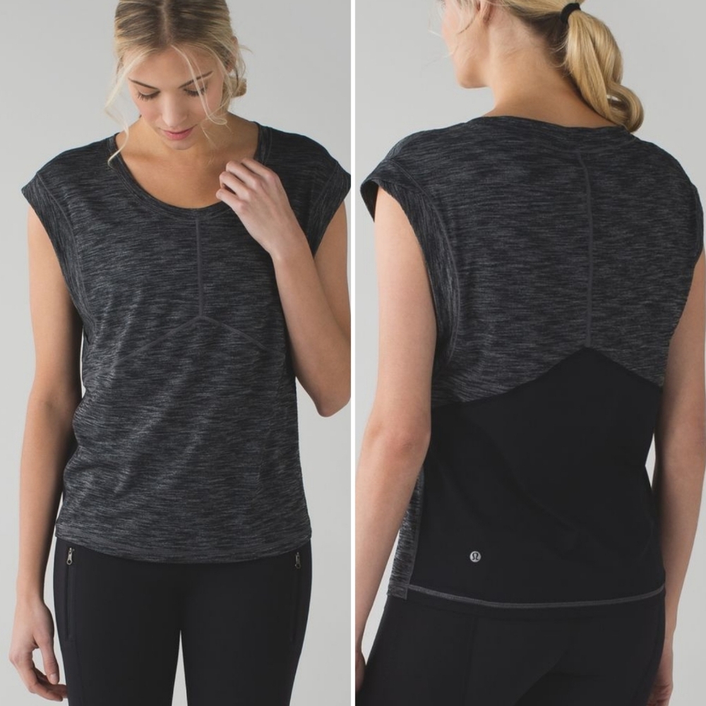 lululemon athletica Black Heathered Top